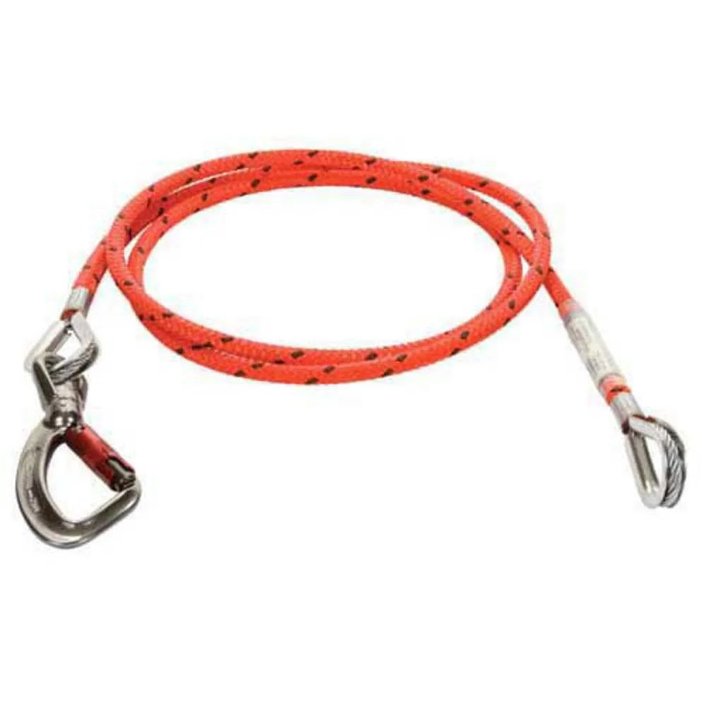 10' Maxi-Flip Sport 11.7mm Wire-Core Flipline by Yale with ISC Swivel Eye Carabiner