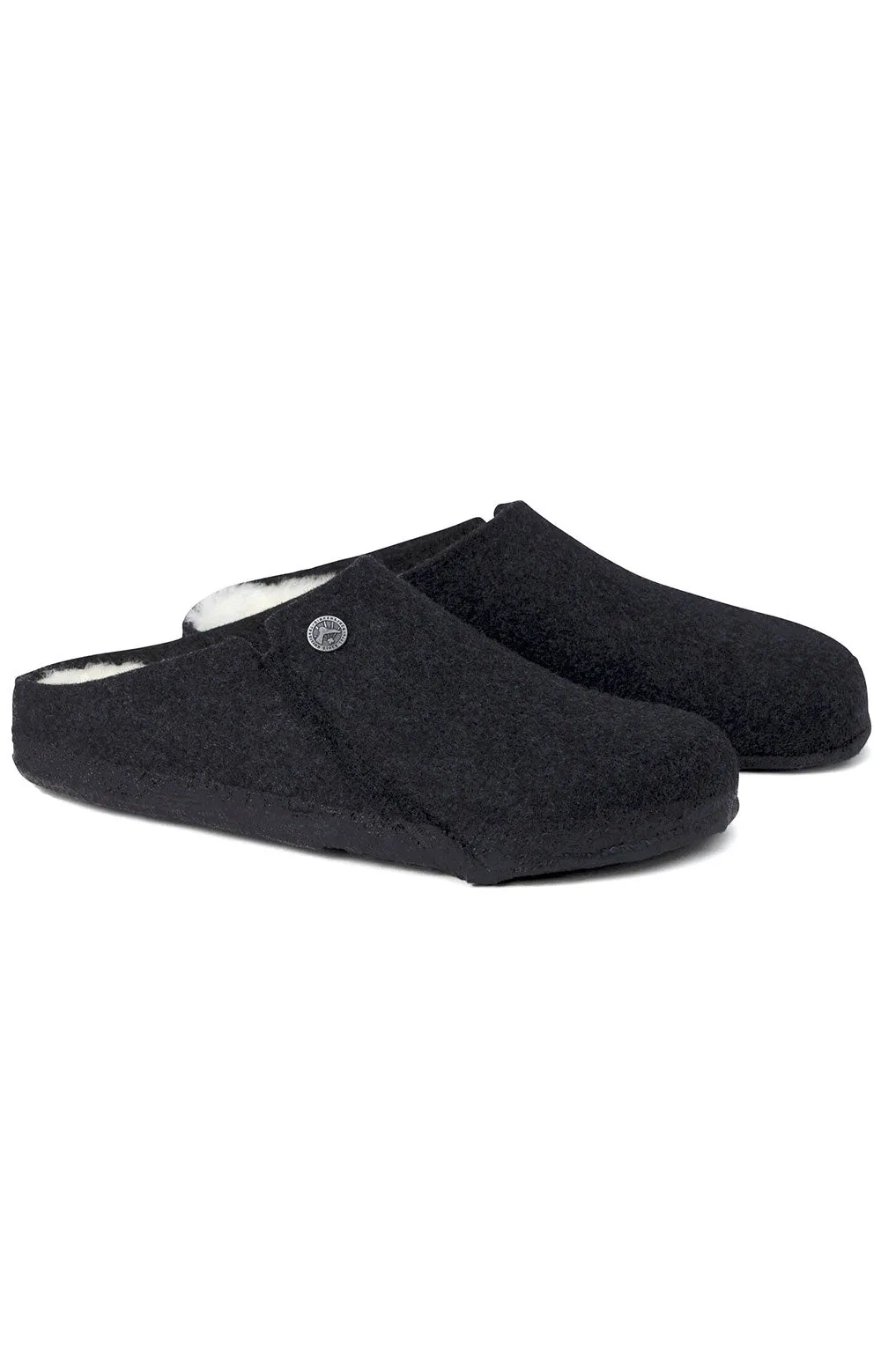 (1015090) Zermatt Shearling Wool Felt Slippers - Anthracite