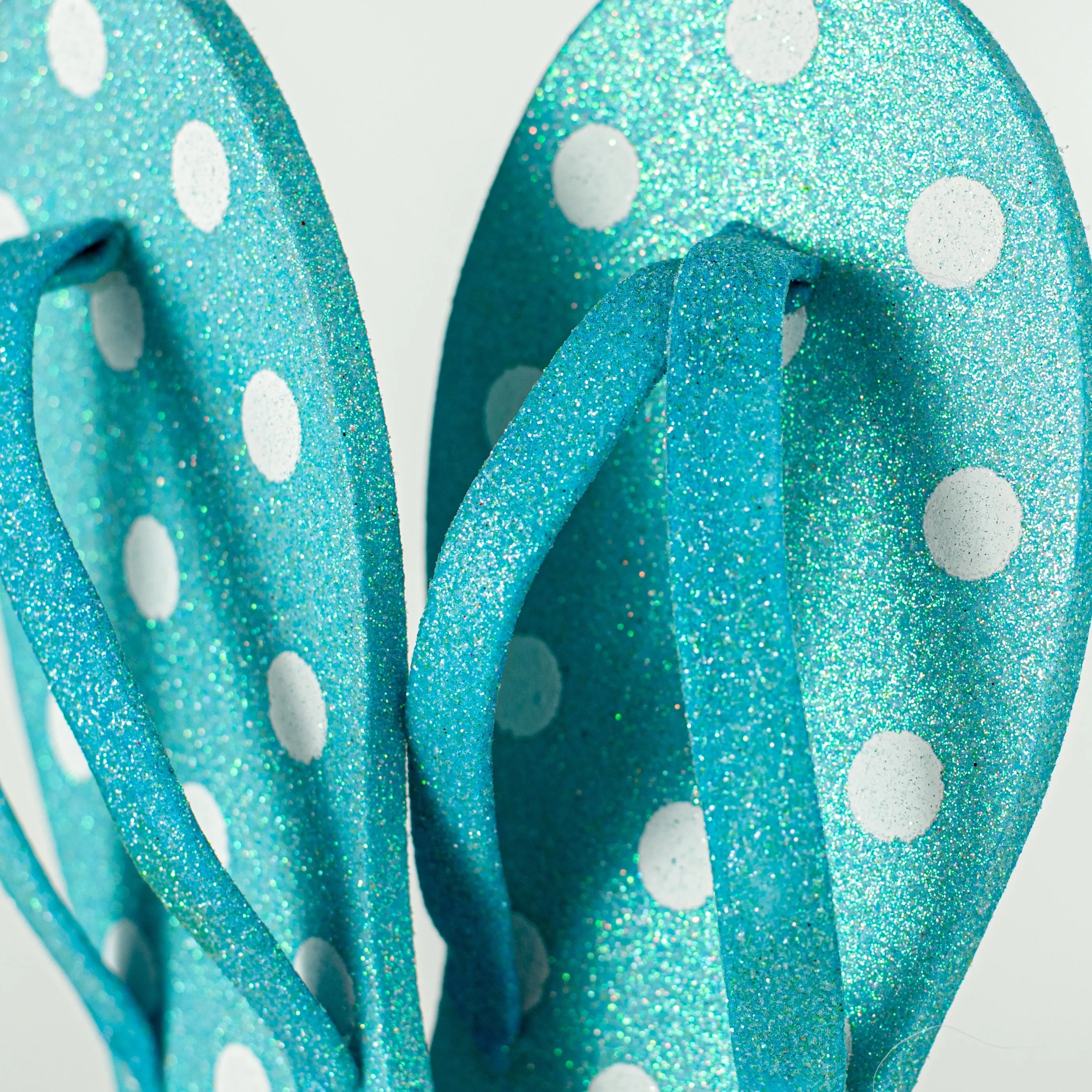 20" Glitter Polkadot Flip Flop Spray: Blue