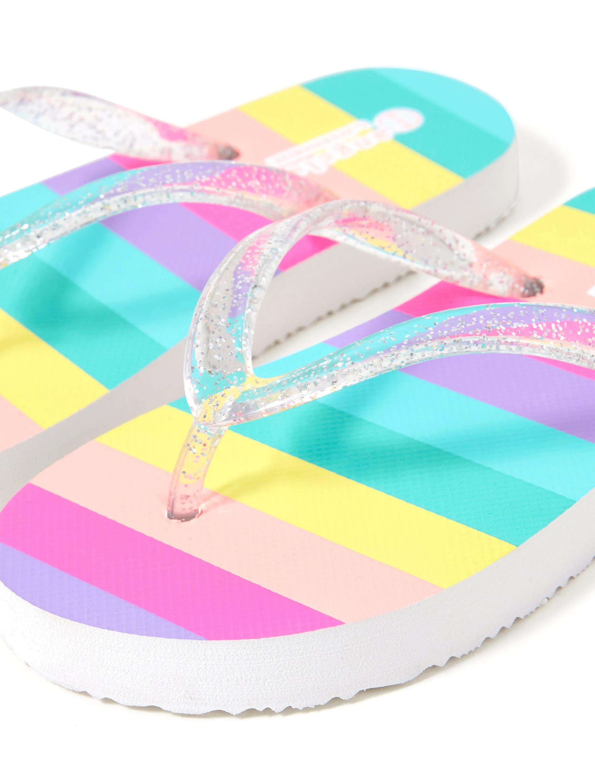 Accessorize London Rainbow Stripe Flip Flop