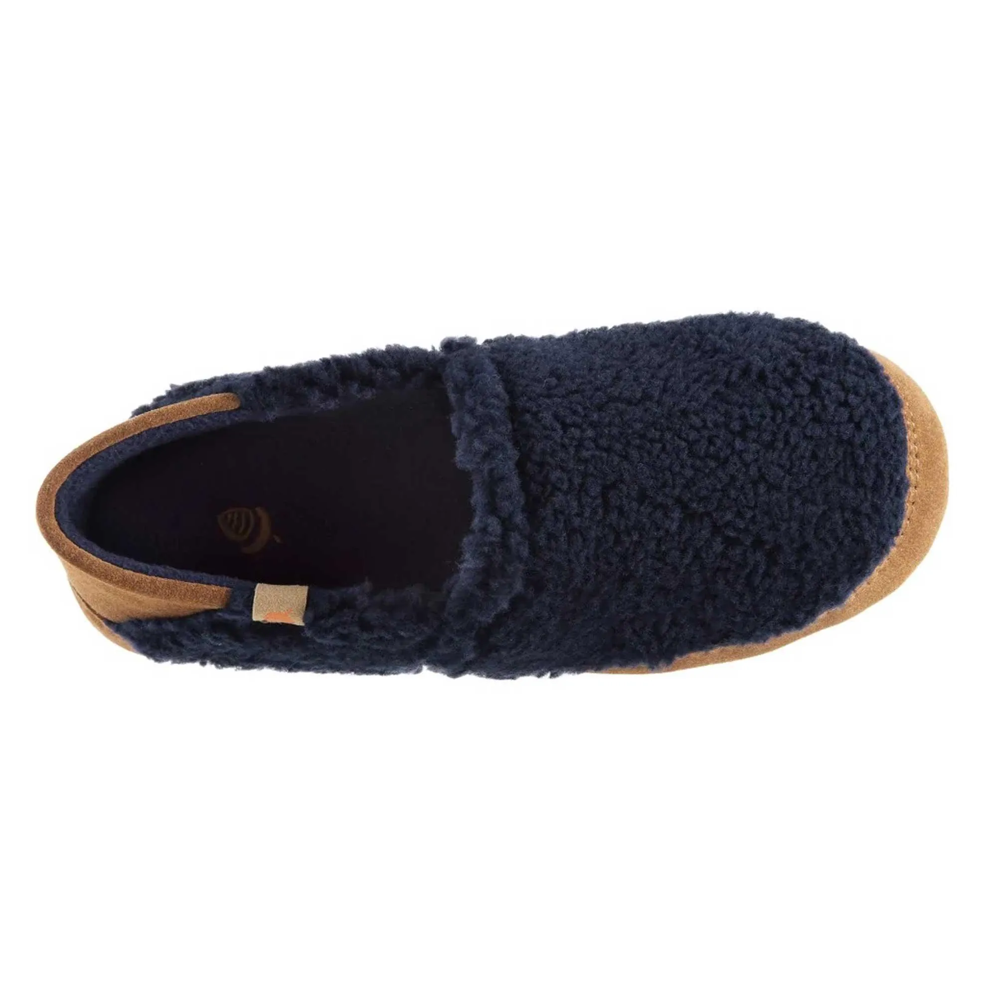 Acorn Women's Slippers - Moc II Navy Popcorn Collapsible Heel, Medium | A20132NPCWM