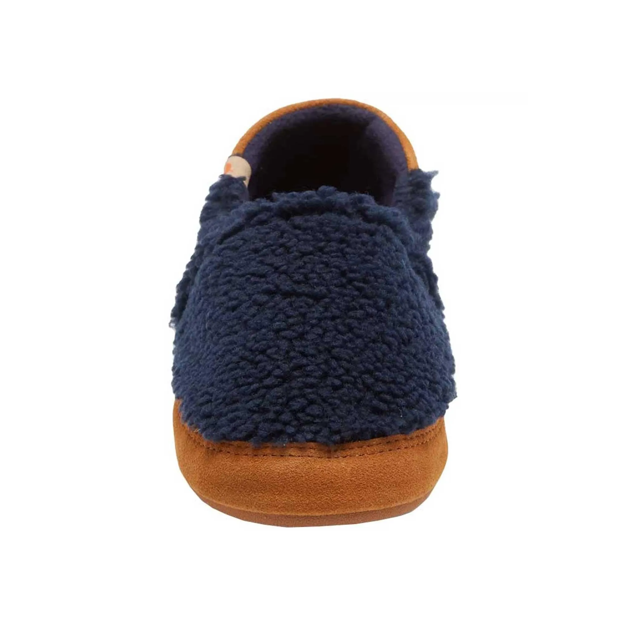 Acorn Women's Slippers - Moc II Navy Popcorn Collapsible Heel, Medium | A20132NPCWM