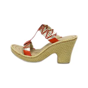 Born Platform Sandals Leather Gold Colour For Women