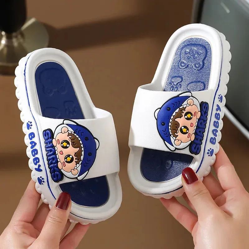 Children Slippers New Summer Cartoon Boy Sandals Girl Indoor Home Non-slip Bathroom Flip-flops Soft Comfortable Kids Beach Shoes