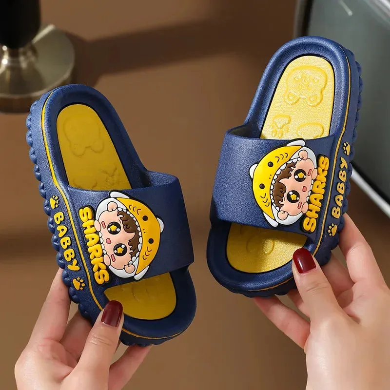 Children Slippers New Summer Cartoon Boy Sandals Girl Indoor Home Non-slip Bathroom Flip-flops Soft Comfortable Kids Beach Shoes