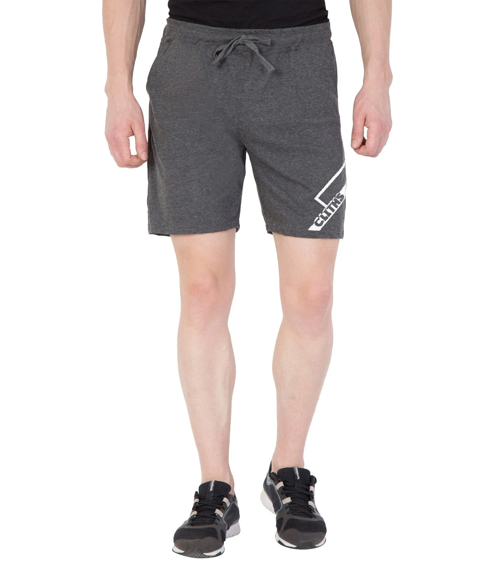 Cliths Men's Line Printed Shorts/Stylish Shorts For Men-Dark Grey