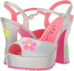 Daisy-557 Flower Child Chunky Heel Platform Sandals