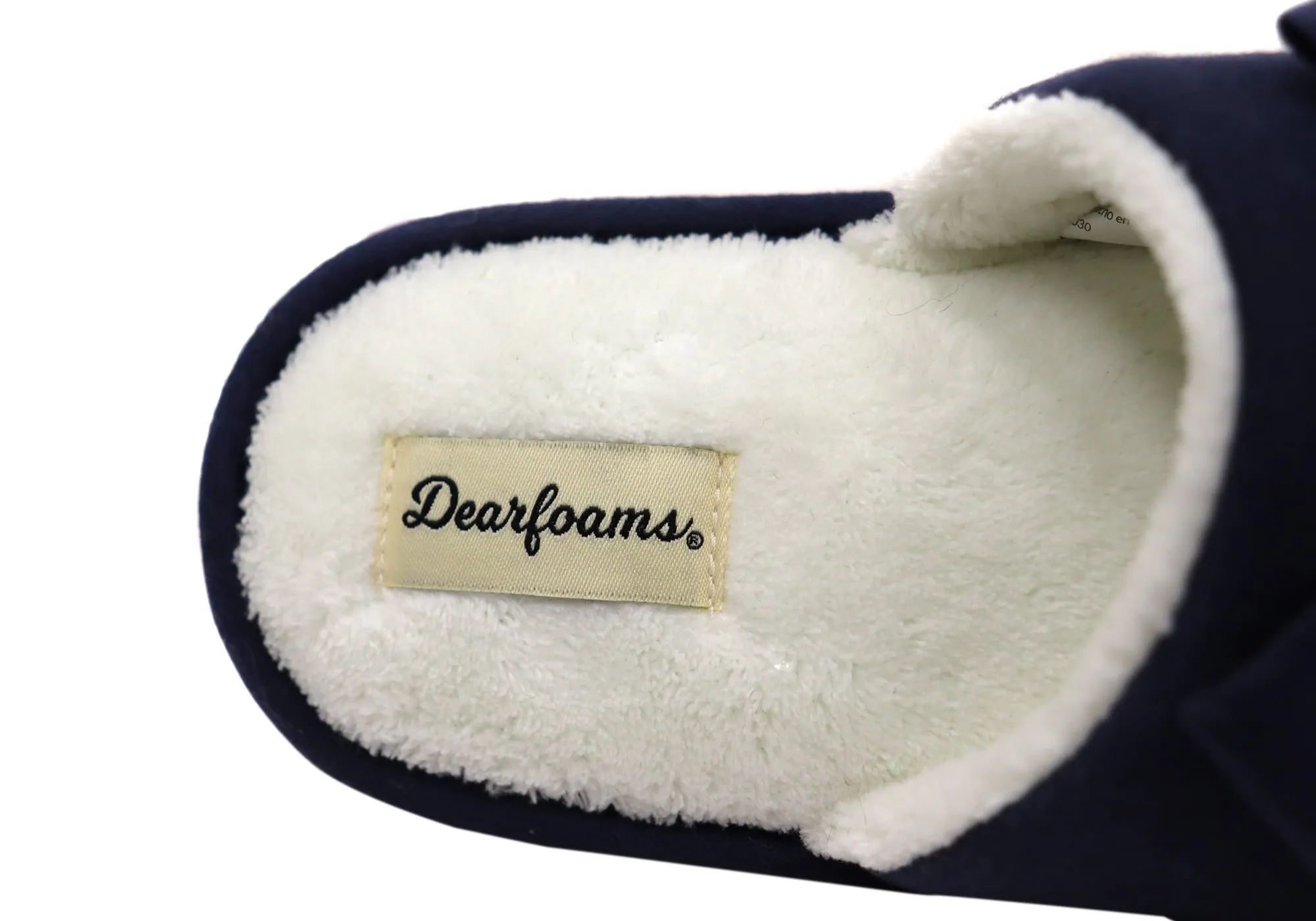 Dearfoams Womens Comfortable Lydia Pajama Slide With Bow Slippers