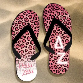 Delta Zeta Cheetah Print Flip Flops - SBL100 - SUB