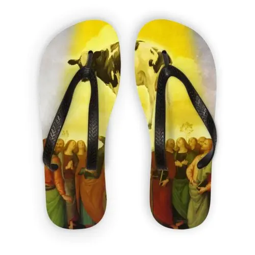 Durable Lightweight Flip Flops with Customizable Print