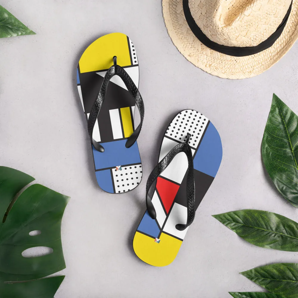 Flip-Flops Piet Mondrian / Fashion Flip Flops / Women Flip Flops