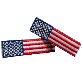 Floperator Embroidered U.S. Flag Patch Set