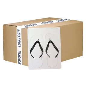 FULL CARTON - 20 x Flip Flops - Adult Size - Black Straps - Small