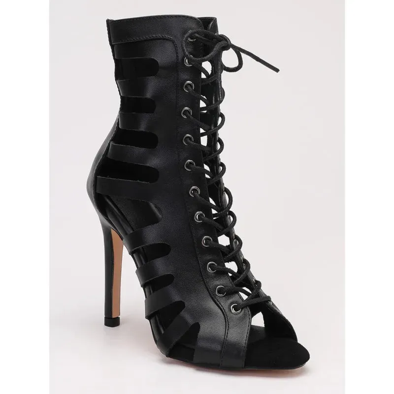 Funki Buys | Shoes | Women's Lace Up Gladiator Sandal | High Stilettos