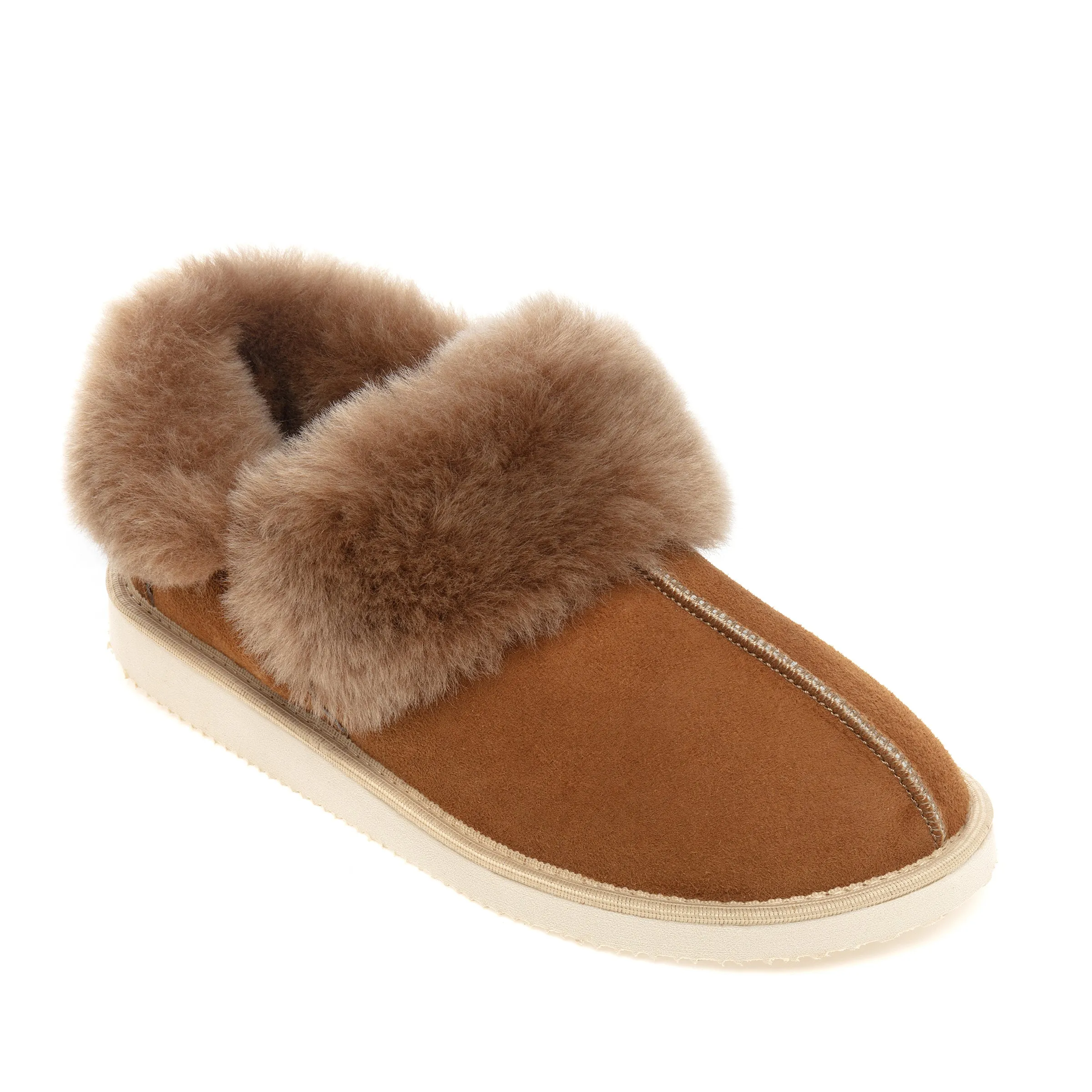 Gael Sheepskin Slippers - Chestnut