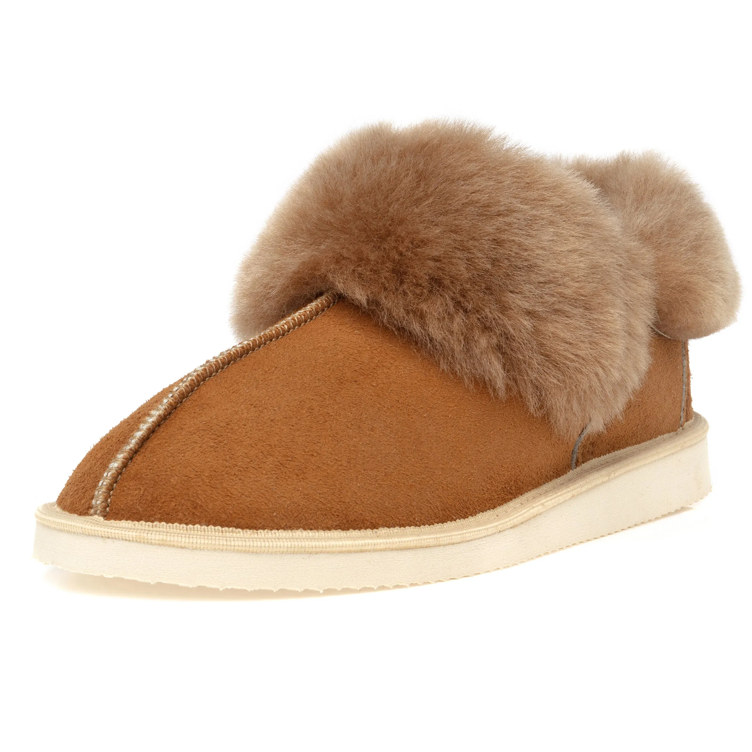 Gael Sheepskin Slippers - Chestnut