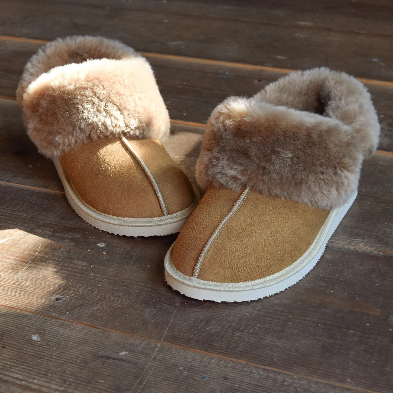 Gael Sheepskin Slippers - Chestnut