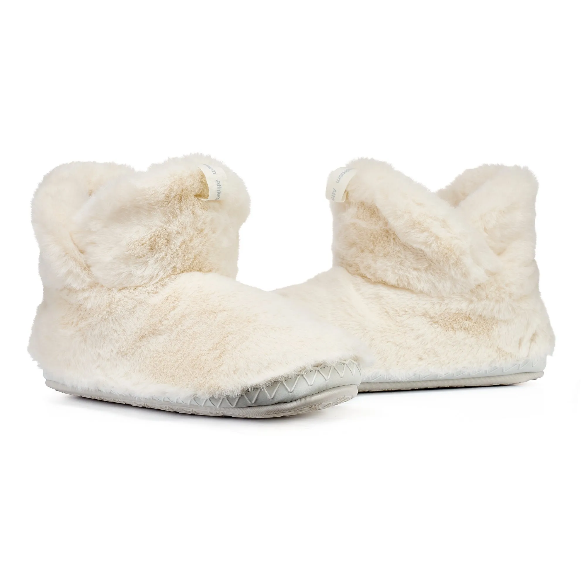 Harriet - 100% Recycled High Density Faux Fur Slipper Boot - Cream