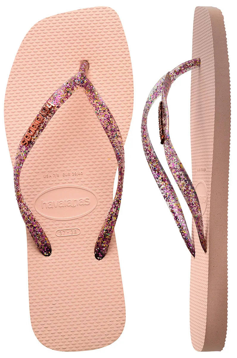 Havaianas Square Metallic In Rose For Women