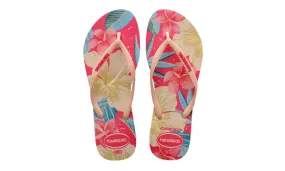 Havaianas Womens Slim Floral Sandal Pink Pink