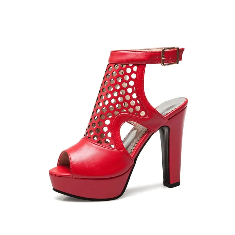 High-heeled Fish Mouth Backless Unisex Platform Sandals