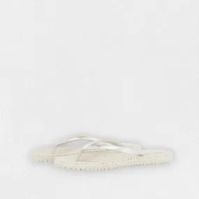 ILSE JACOBSEN - CHEERFUL FLIP FLOPS IN CREME SNAKE SKIN