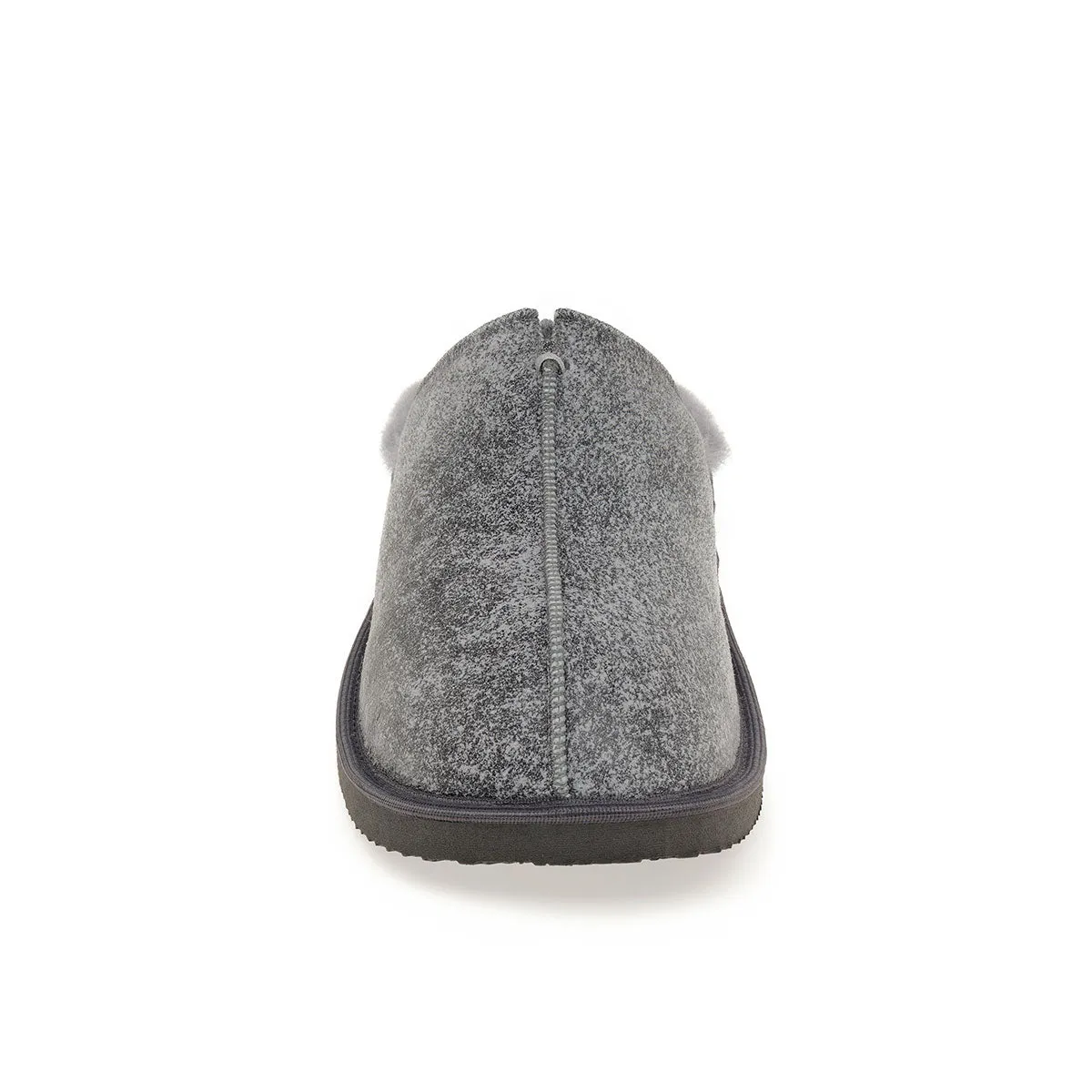 Machar Sheepskin Slippers - Grey Distressed Leather