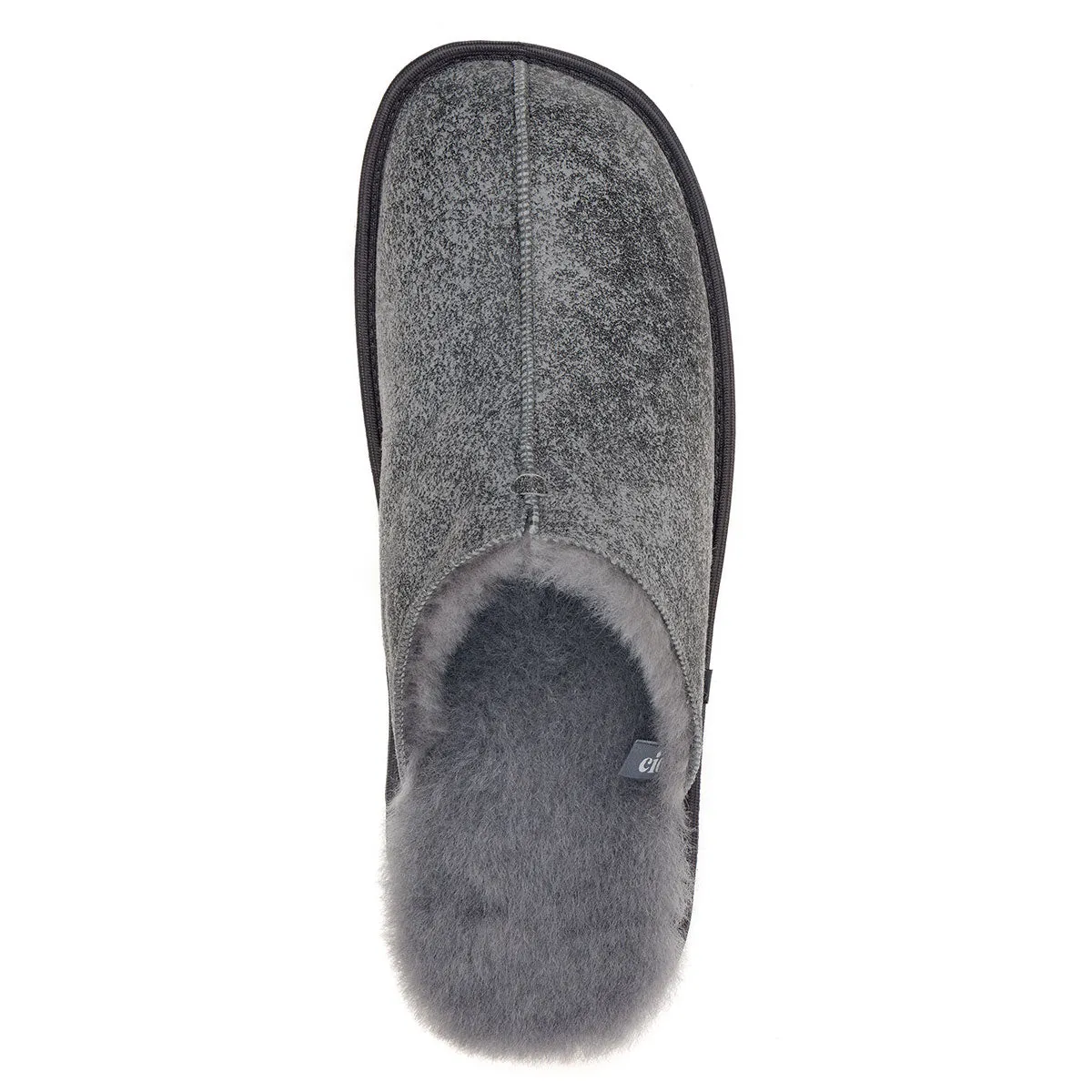 Machar Sheepskin Slippers - Grey Distressed Leather