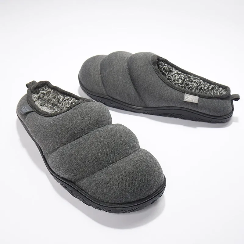 Matt - Jersey Puffa Mule Slipper - Charcoal Marl