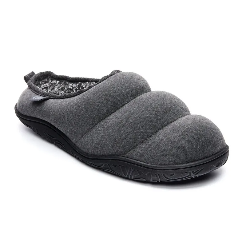 Matt - Jersey Puffa Mule Slipper - Charcoal Marl