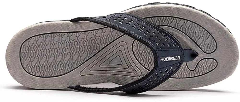 Men Sandals Leather Sport Flip Flops Comfort Casual Outdoor