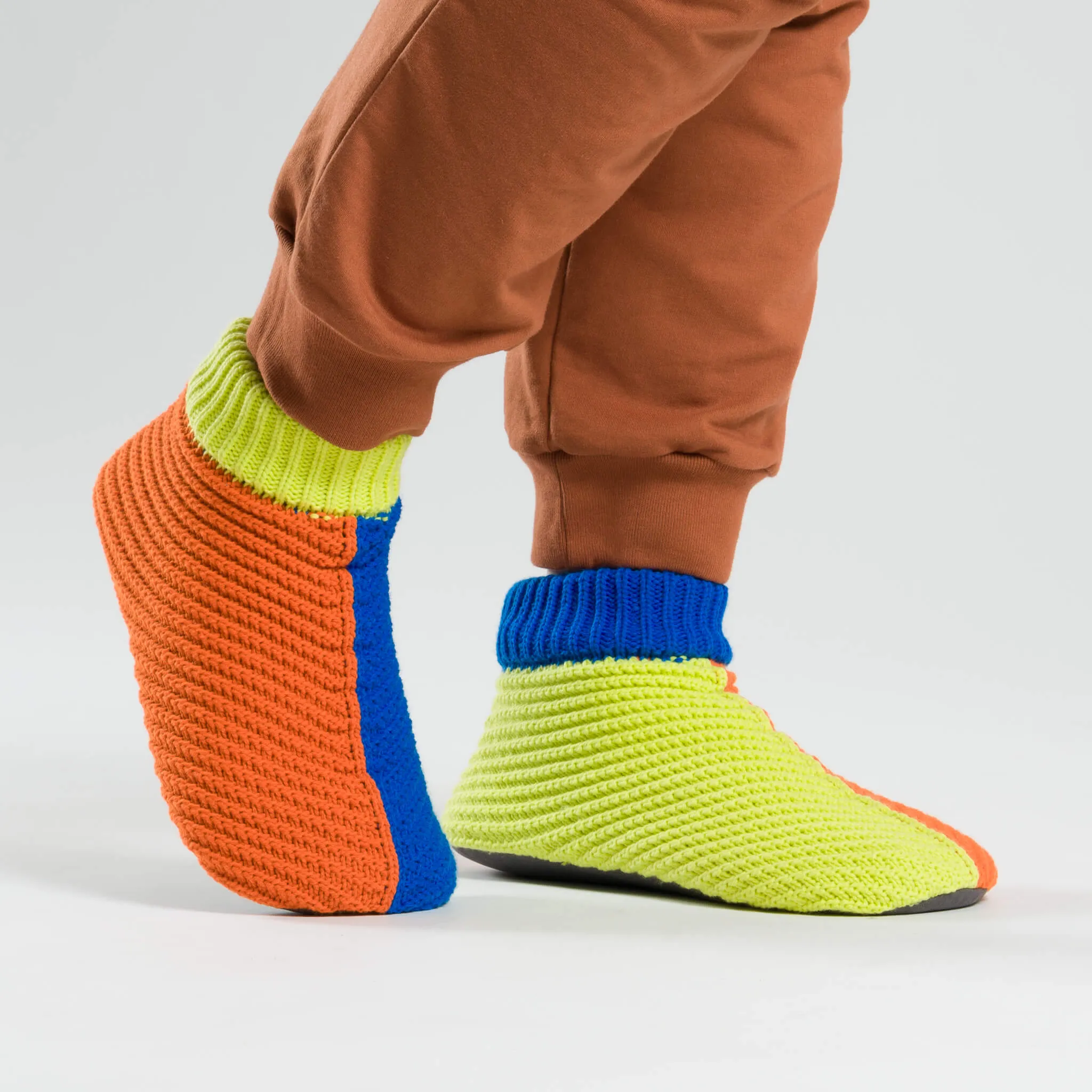 Mismatch Knit Bootie Slippers