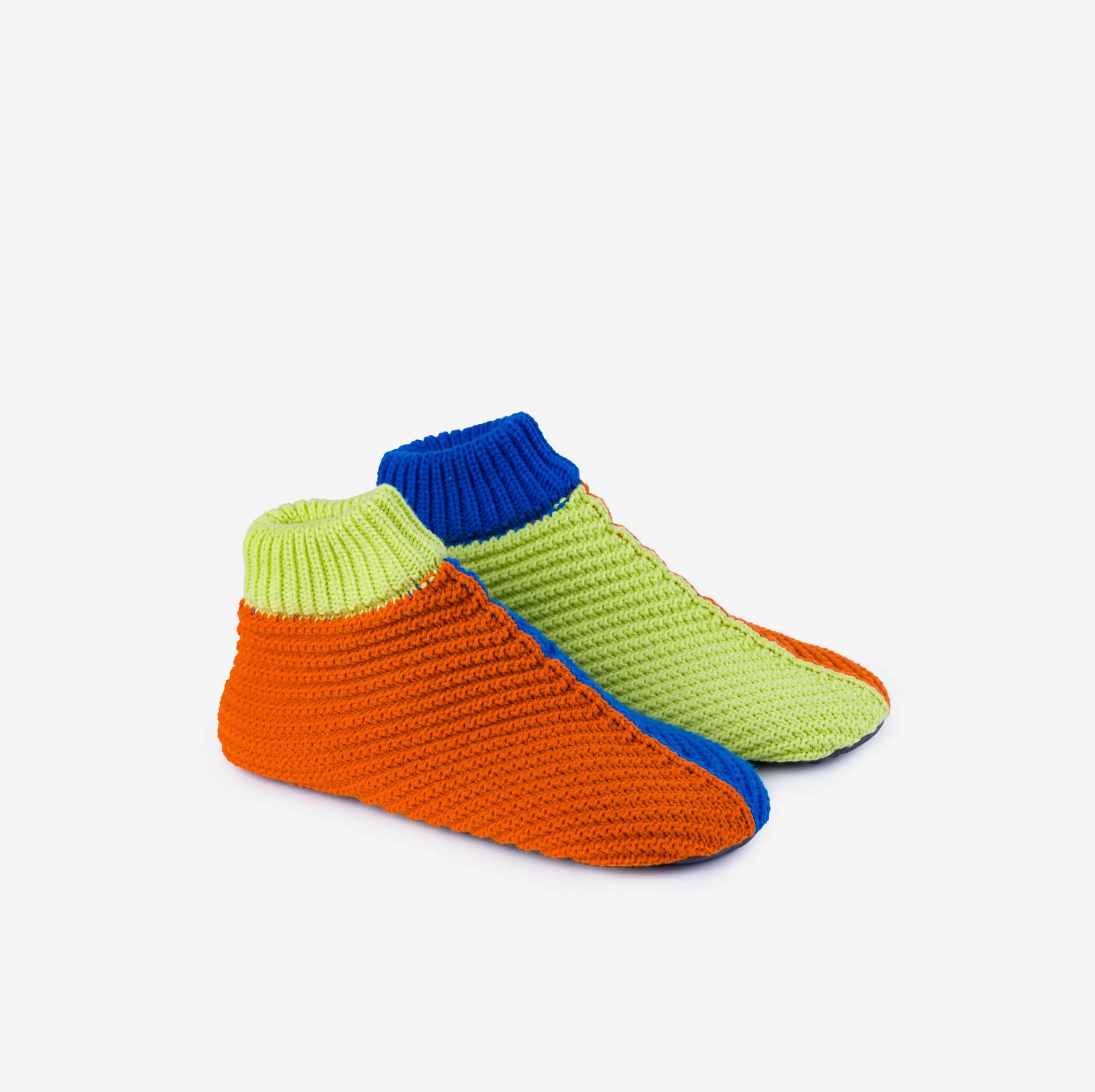 Mismatch Knit Bootie Slippers