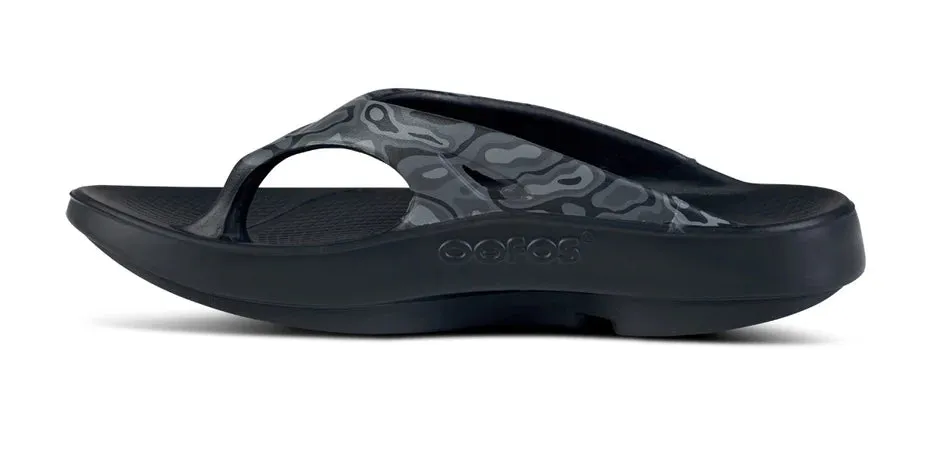 OOFOS Mens OOriginal Sport Sandal Black Water Camo