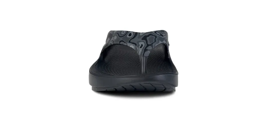 OOFOS Mens OOriginal Sport Sandal Black Water Camo