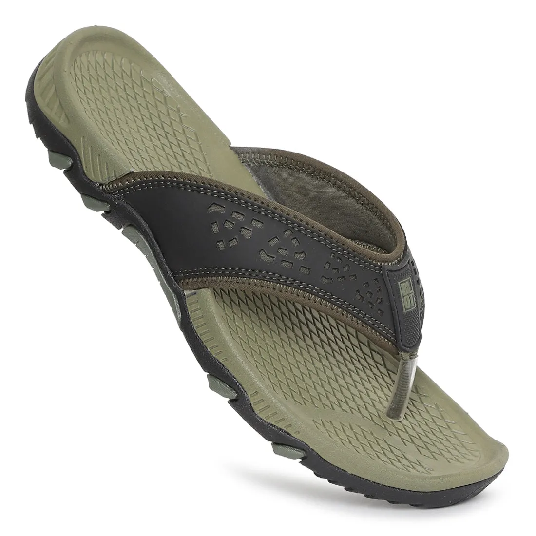 Paragon Olive Ultra-Durable Everyday Flip Flops for Men