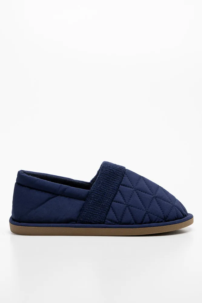 Quilted Slipper Navy