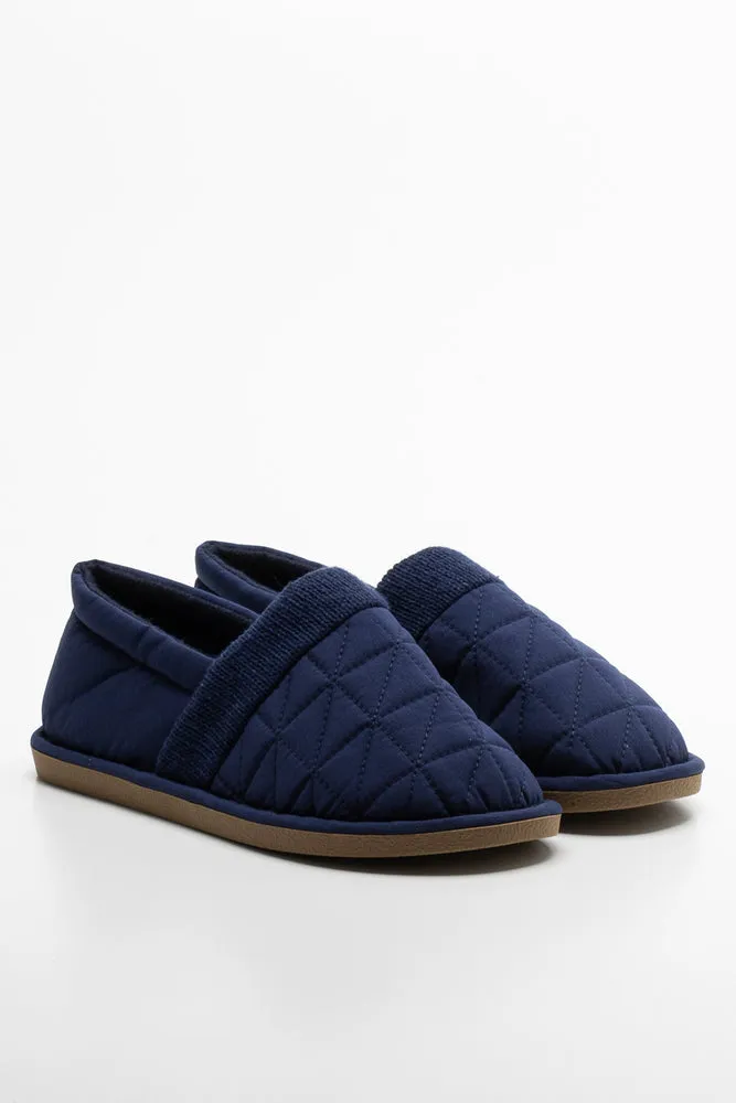 Quilted Slipper Navy