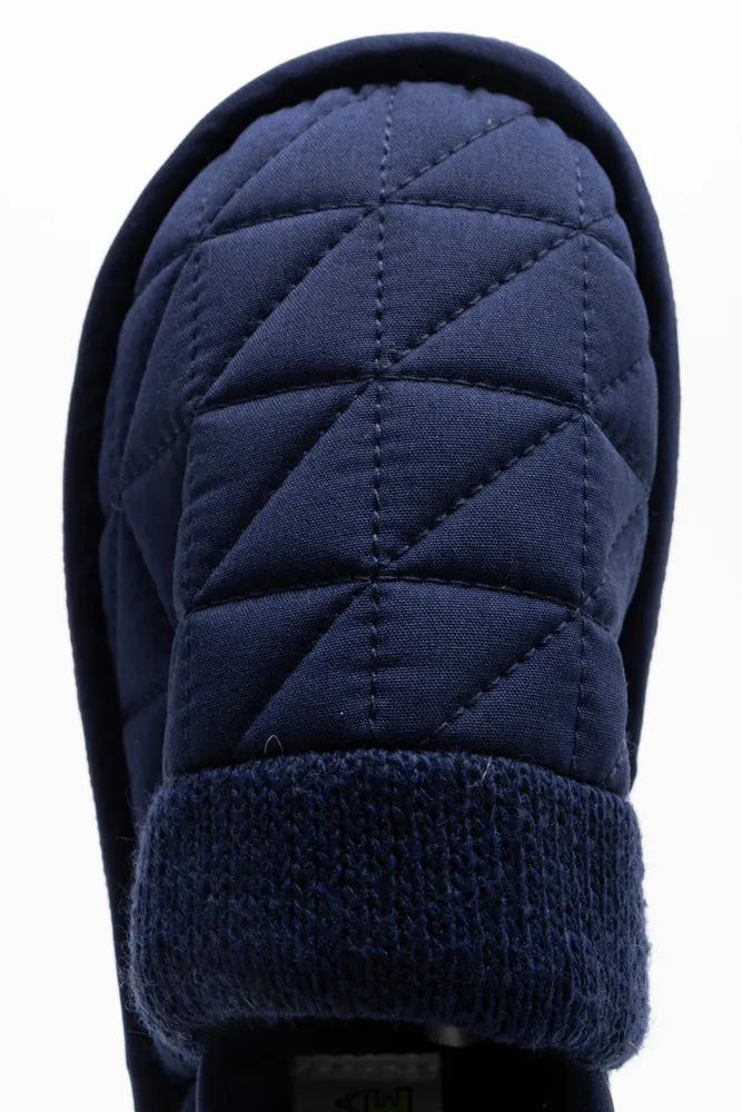 Quilted Slipper Navy