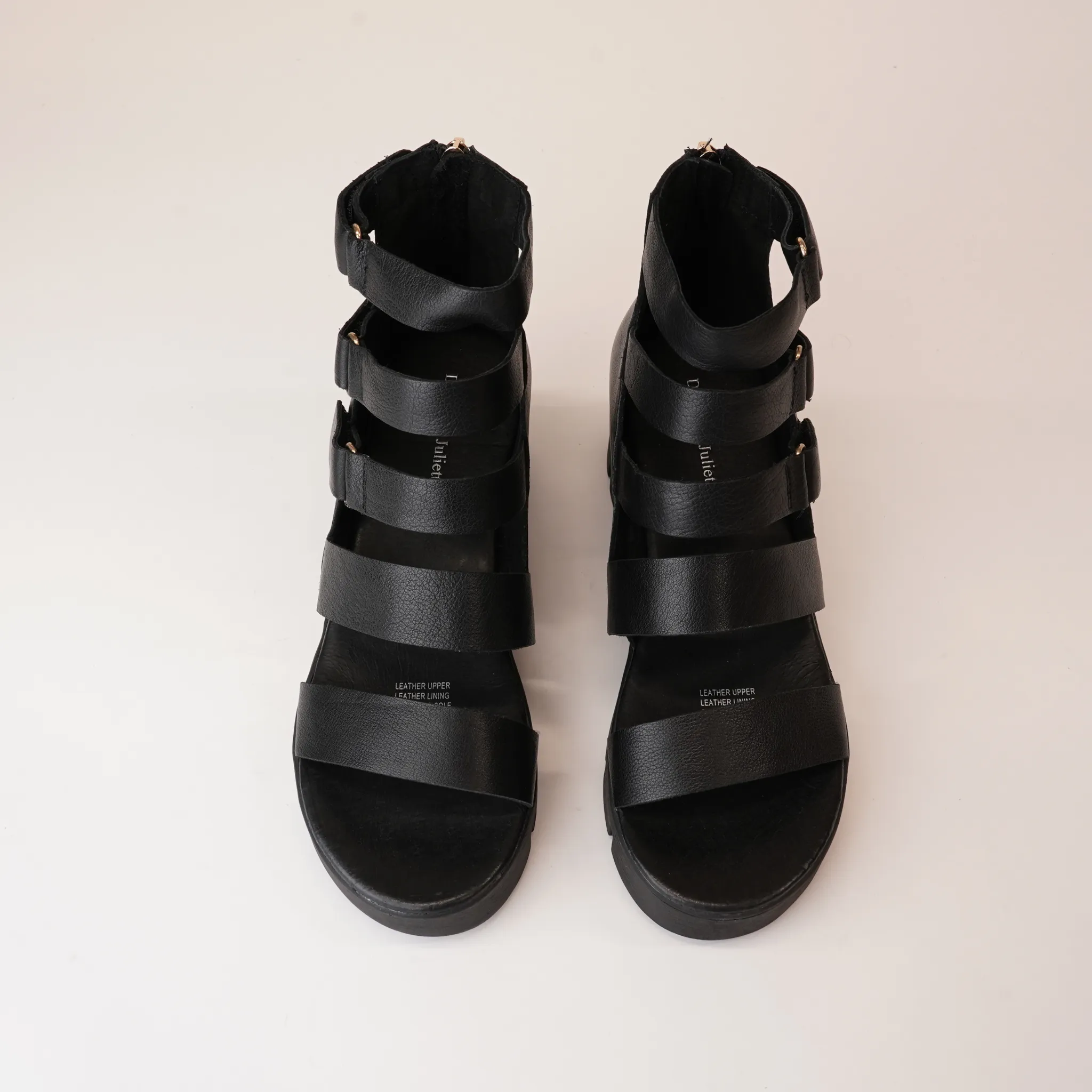 Raafe Black / Natural Leather Sandals