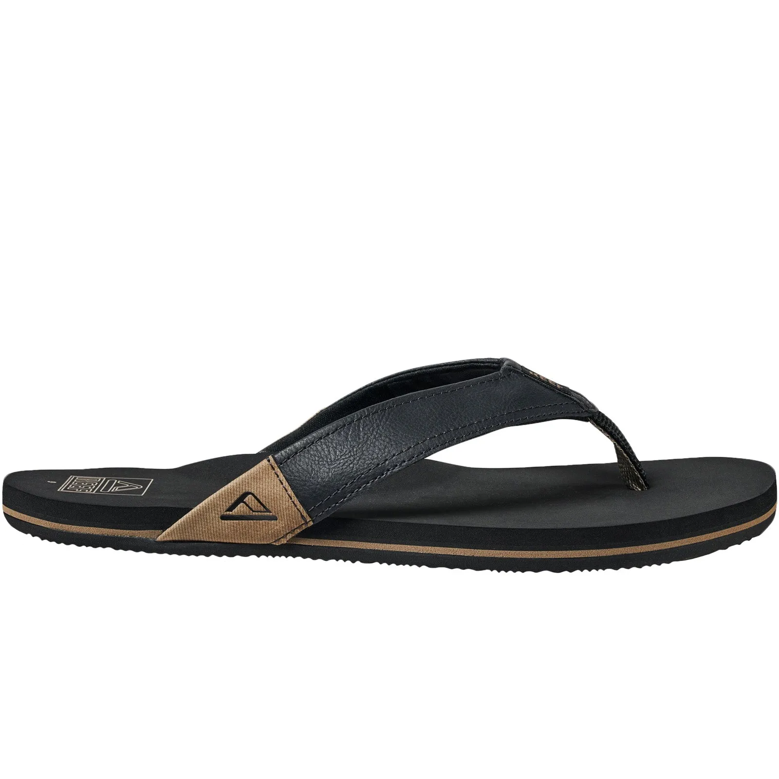 Reef Mens Newport Lightweight Vegan Leather Flip Flops