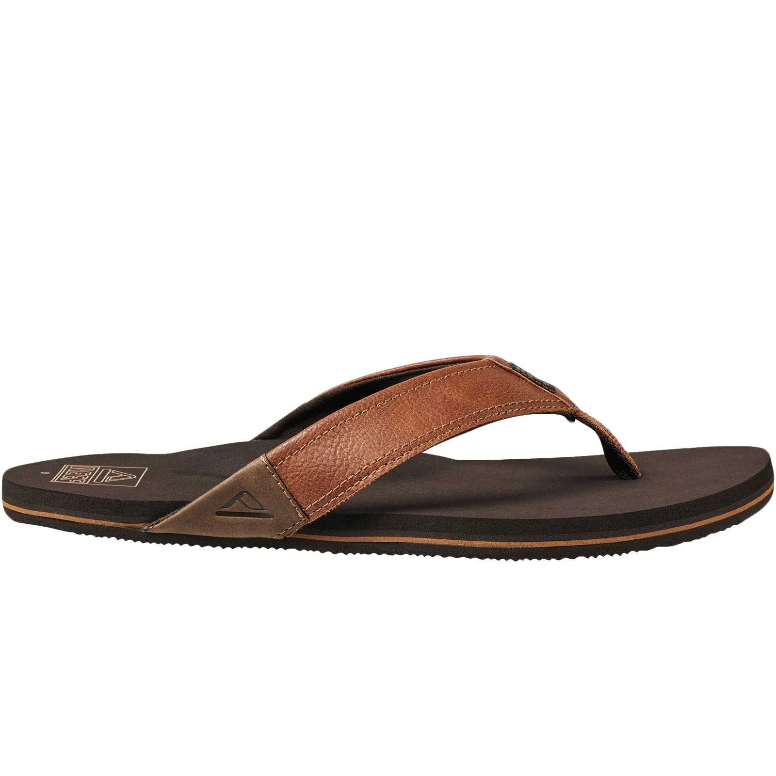 Reef Mens Newport Lightweight Vegan Leather Flip Flops