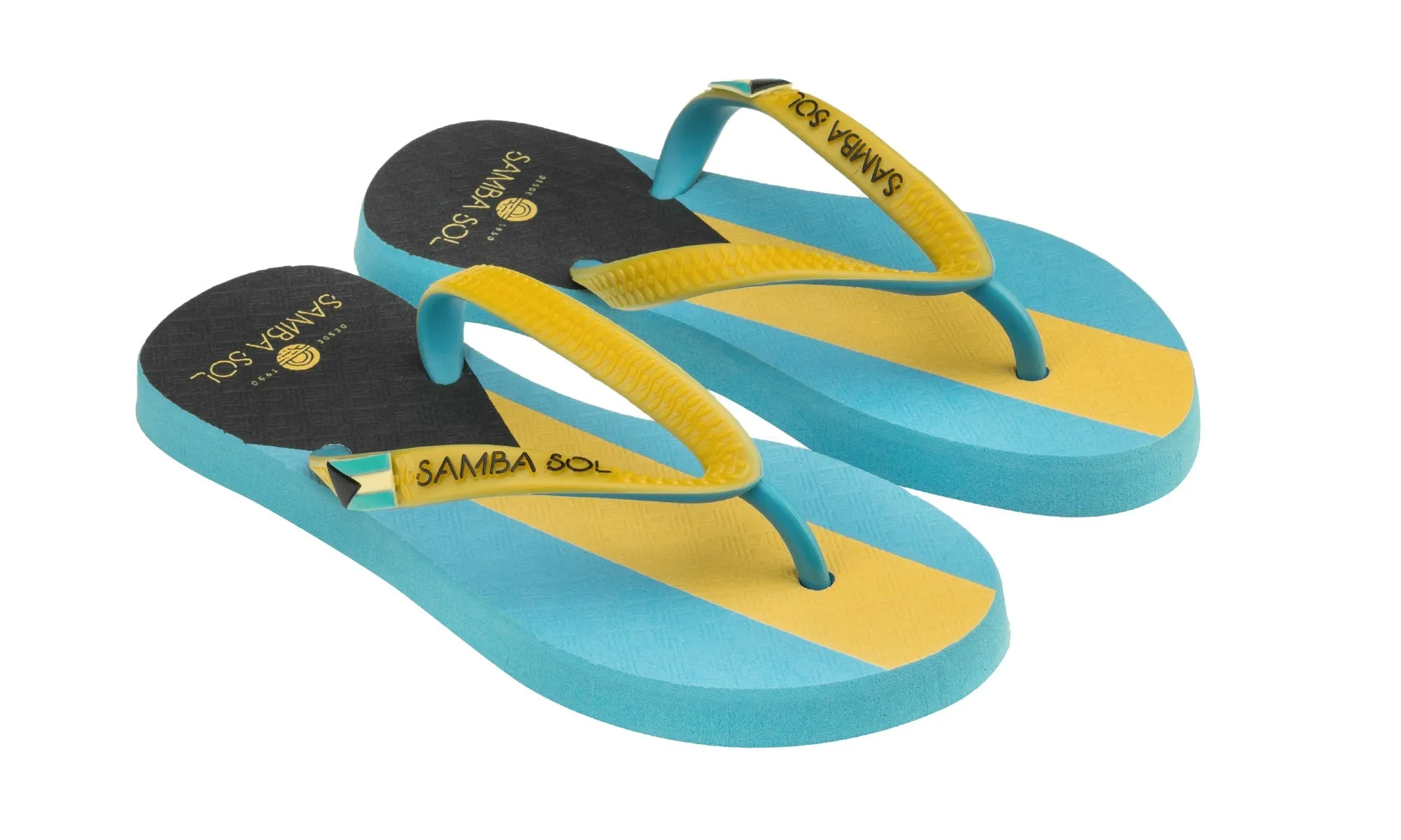 Samba Sol Kid's Countries Collection Flip Flops - Bahamas