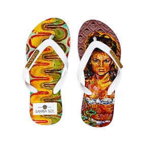 Samba Sol Kid's YoungArts Collection Flip Flops - Caley Buck