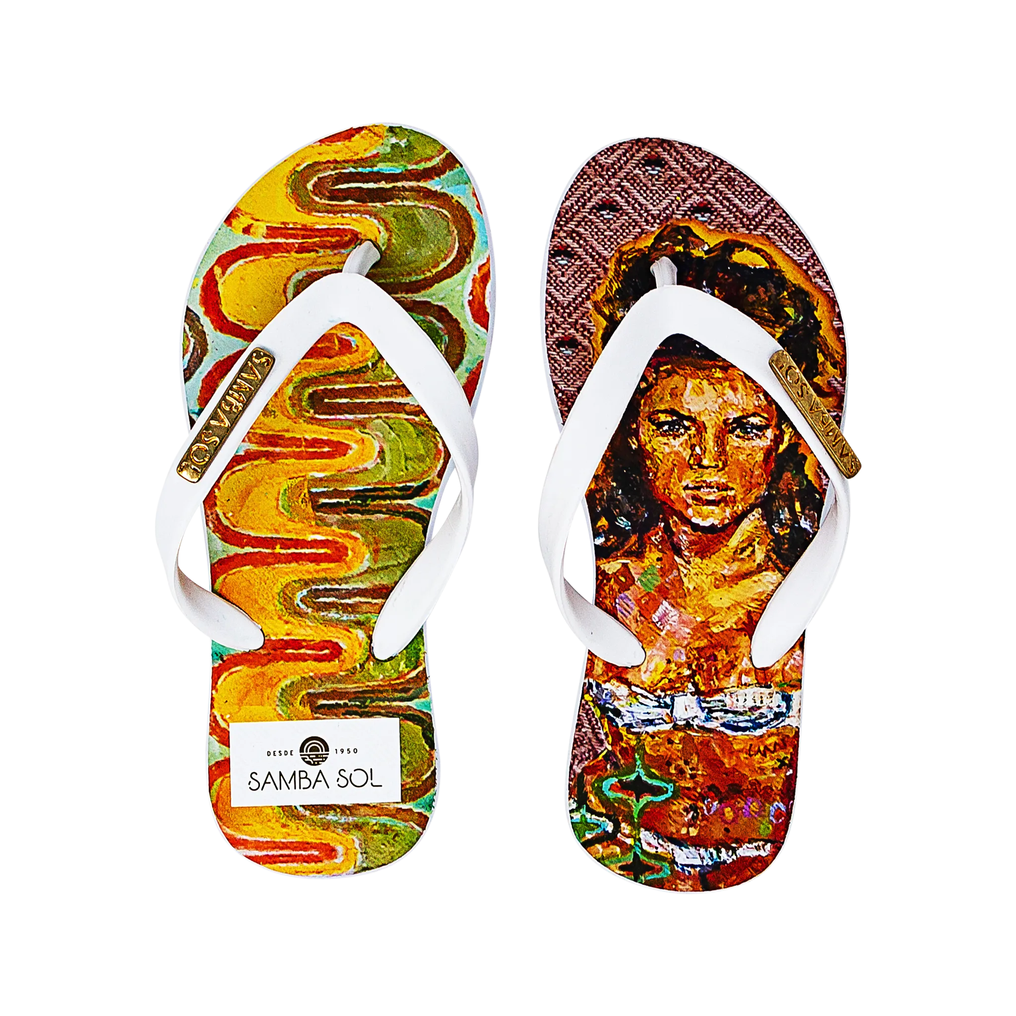 Samba Sol Kid's YoungArts Collection Flip Flops - Caley Buck