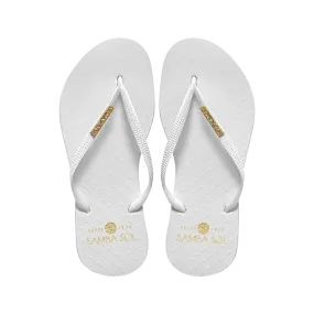 Samba Sol Women's Fashion Collection Flip Flops - Classic White