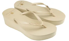 Samba Sol Women’s Wedge Collection Flip Flops - Sand