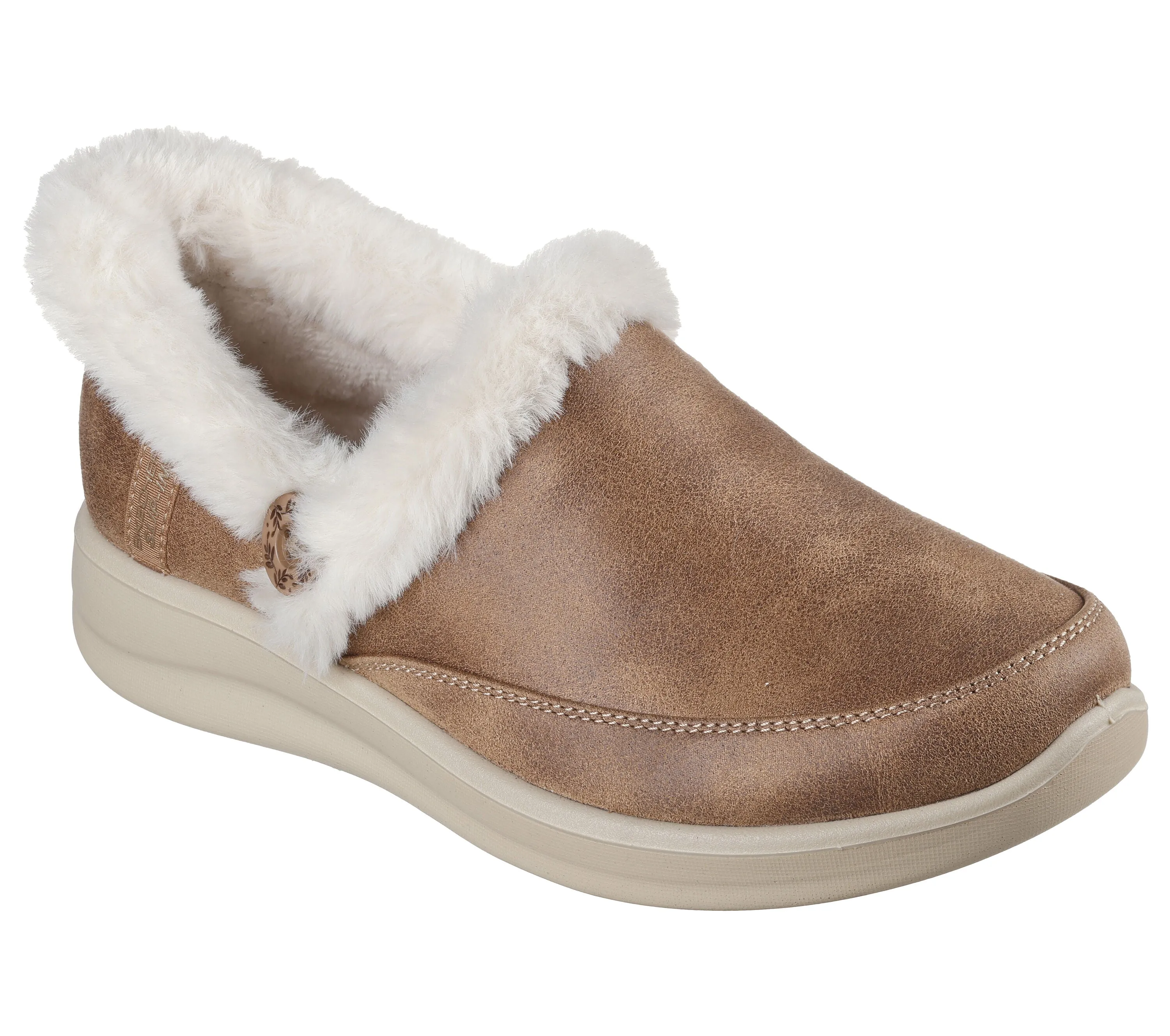 Skechers Women's Cozy Escape Fur Slipper - Chestnut 168114