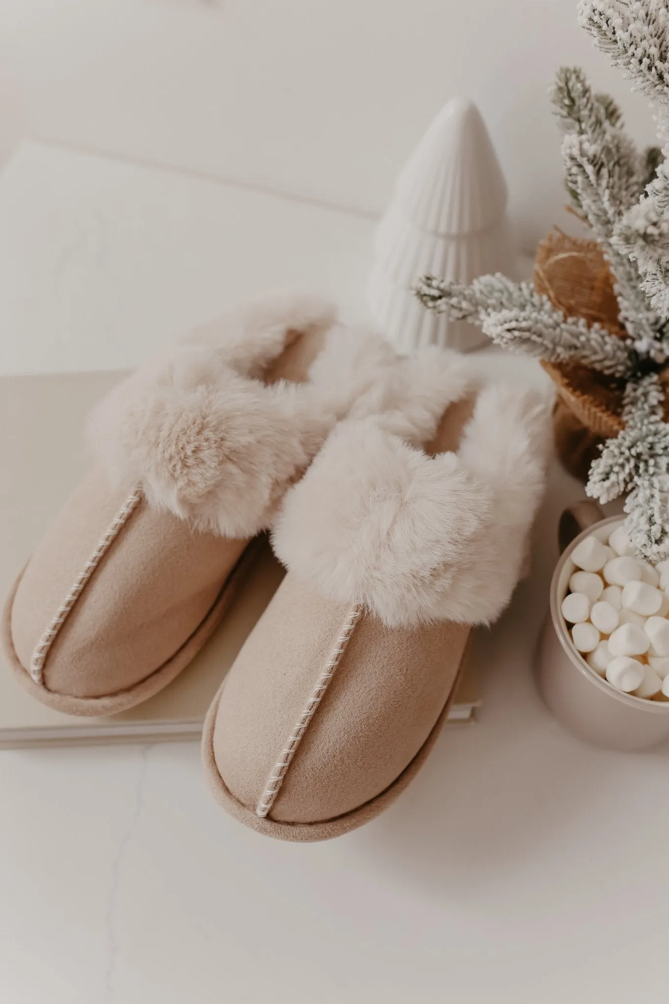 Sweet Dreams Sandy Faux Sheepskin Slippers