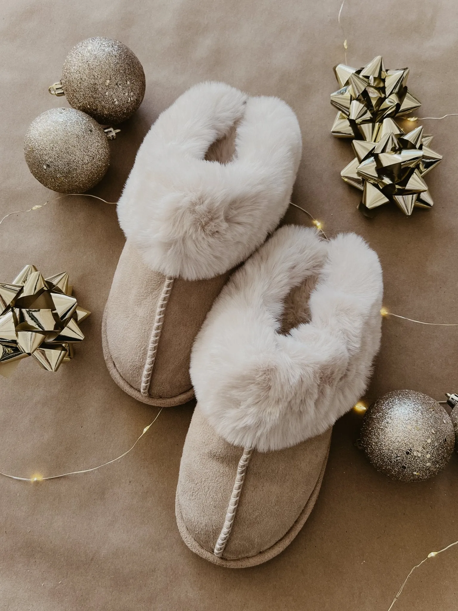 Sweet Dreams Sandy Faux Sheepskin Slippers